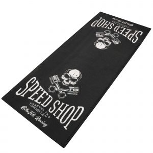 Biketek ‘Series 7’ Garage Mat – ‘Speed Shop’ (190x80cm)