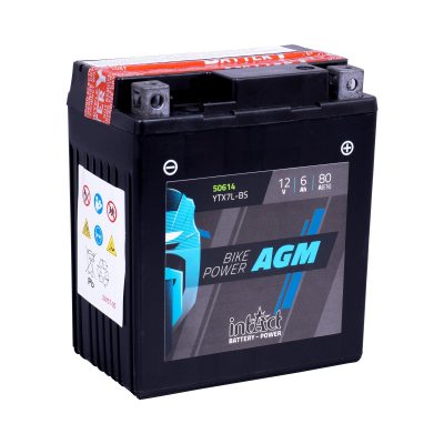 intAct YTX7L-BS Maintenance Free AGM Bike-Power Battery