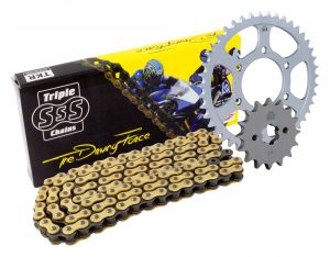 Triple S Chain and Sprocket Kit for Suzuki MX RM80 ’89-’01 (14 Tooth Front – 48 Tooth Rear – 428-118 Chain)